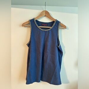 Pink Violet. Tank top. Bedazzled collar and arm holes. Size S-M. New.